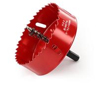 RunXinDa 100mm Bi-Metal Hole Saw - M42 HSS Heavy Duty Core Drill Bit with Hex Shank & Pilot Drill for Wood, Plastic, Drywall, Sheet Metal & Thin Steel