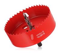 RunXinDa110mm Bi-Metal Hole Saw - M42 HSS Heavy Duty Core Drill Bit with Hex Shank & Pilot Drill for Wood, Plastic, Drywall, Sheet Metal & Thin Steel (1pcs-110mm)