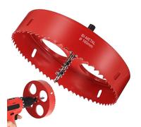 RunXinDa160mm Bi-Metal Hole Saw - M42 HSS Heavy Duty Core Drill Bit with Hex Shank & Pilot Drill for Wood, Plastic, Drywall, Sheet Metal & Thin Steel(1pcs-160mm)