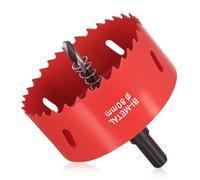 RunXinDa80mm Bi-Metal Hole Saw - M42 HSS Heavy Duty Core Drill Bit with Hex Shank & Pilot Drill for Wood, Plastic, Drywall, Sheet Metal & Thin Steel (1pcs-80mm)