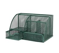 Runxingfu Desk Supplies Organisers - Metal Hollow Seven Grid Desktop Storage Box Desk Combination Pen Holder Student Desktop Multifunctional Shelf