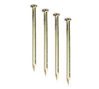 Runxingfu Fasteners Tools Round Head Nails - 25-100mm Decorative Craft Projects Brass Nails Wall Pins Wood Fix Panel Wire Hanging Photos Art Picture Frames Gold Nail 24-540 Pcs