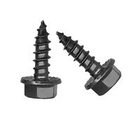 Runxingfu M4 M5 M6 M8 Hex Washer Head Self Tapping Screws Carbon Steel Wood Screw Hex Flange Cross Machine Screw for Car, Plastic, Metal, Woodworking