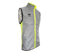 RUNZ Reflective Running Gilet Cycling Walking Hiking Hi Vis High Visibility Vest Safety Vest Night Walking Gilet Sleeveless Unisex Sizes MEDIUM