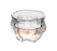 RUNZE765Z Kitchen Glasses 2.7 Oz Small Crystal Glass Cup, Hand-Blown Embossed Japanese Tea Tasting Chinese Kung Fu Teacups for Juice