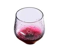 RUNZE765Z Kitchen Glasses Crystal Starry Sky Glass Cup, 240ml Hammered Colored Base Drinking for Water, Juice, Whiskey, and Cocktail for Juice(Pink)