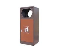 RUNZE765Z outdoor trash can with lid Hotel Lobby Metal Garbage Can Outdoor Public Area Galvanised Steel Trash Bin Gallon Large Trash Can