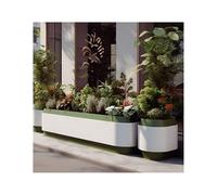 RUNZE765Z Planter Box Outdoor Flower Box Combination Courtyard with Fence Bed for Yard