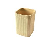RUNZE765Z Wastepaper Basket Imitation Rattan Open Top Trash Can, Garbage for Indoor Use for Bathroom Toilet Garbage Can(Yellow)