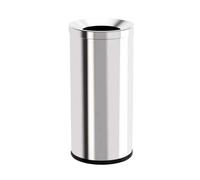 RUNZE765Z Wastepaper Basket Metal Round Waste Bin Made of Steel Basket for Offices Schools Home Garbage Can(Medium)