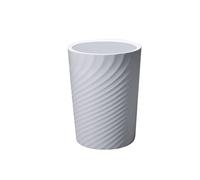 RUNZE765Z Wastepaper Basket Small Trash Can with Swing Lid, Cylindrical Garbage for Toilet Office Bedroom Garbage Can(Gris,Large)