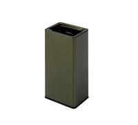 RUNZE765Z Wastepaper Basket Stainless Steel Indoor Trash Cans with ashtray for Home Office Restaurant Lobby Store Garbage Can