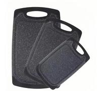 RUNZI Cutting Boards Set of 3, Plastic, Non-Slip, Dishwasher Safe, Variety Pack - Meat, Vegetables, Fruit, High-Density, Long-Lasting, Tool Friendly