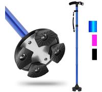 RUNZI Folding Cane with Led Light, Adjustable Canes and Walking Sticks for Arthritis Disabled and Elderly (Blue)