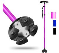 RUNZI Folding Cane with Led Light, Adjustable Canes and Walking Sticks for Arthritis Disabled and Elderly (Purple)…