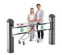 RUODATONLY Automatic Radar Sensor Swing Gate for Supermarkets & Retail Stores, Hands-Free Entry Turnstile, Auto Sensor One-Way Door Entrance with Customisable Open/Close Speed