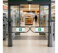 RUODATONLY Commercial Automatic Rebound Swing Gate, 90° Electric Radar Sensor Turnstile for Access Control in Malls, Airports & Stadiums, with Customizable Settings & Unidirectional Style