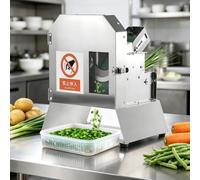 RUODATONLY Electric Vegetable Slicer, Commercial Fruit and Vegetable Slicer for Potato, Carrot, Scallion, 7cm Wide Chute, 3 Sharp Blades, 1.5-35mm Thick, 180kg/h, 201SS Body
