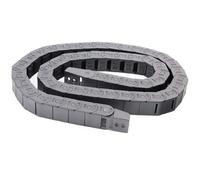 RuoFeng 1m Semi-Enclosed Black Plastic Drag Chain Cable Carrier for CNC Router Mill (15mm x 15mm)