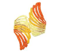 RUOFFETA Raffia Wing Cuff Bracelet for Women, Colorful Angel Wing Bangle Wide Chunky Wrist Cuff Bracelet, Adjustable, Metal, no gemstone