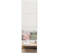 Ruomeng Full Length Wall Mirror Tiles - 12" x 10" x 4Pcs Frameless Full Body Mirror Tiles Wall Mounted Mirror for Home Gym Vanity Bedroom, Living Room