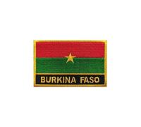 Ruoming 1 PCS Burkina Faso Flag Patches Iron On or Sew On Embroidered Tactical Military National Burkina Faso Patch (Burkina Faso)