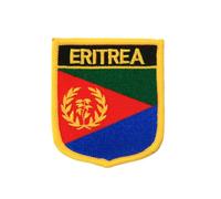 Ruoming 1 PCS Eritrea Flag Patches Iron On or Sew On Embroidered Tactical Military National Eritrea Patch