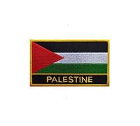 Ruoming 1 PCS Palestine Flag Patches Iron On or Sew On Embroidered Tactical Military National Palestine Patch
