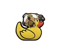 Ruoming 1 PCS PCS Yellow Duck Patches Hook and Loop Fastener PVC Rubber Tactical Military Cartoon Patch 3D Patches