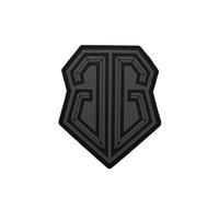 Ruoming 1 PCS Tactical Morale Patch, PVC Rubber Shield Badge with Hook Fastener, 2.68 x 3.15 inches (Black)