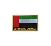 Ruoming 1 PCS UAE Flag Patches Iron On or Sew On Embroidered Tactical Military National UAE Patch