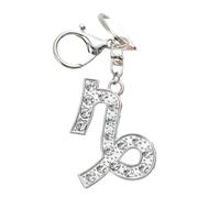 Ruoming 1 PCS Zodiac Constellation Keychain with Crystal Rhinestones, 1.18 x 1.18 inches, Capricorn, 7.67 Inches Length