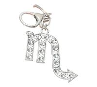 Ruoming 1 PCS Zodiac Constellation Keychain with Crystal Rhinestones, 1.18 x 1.18 inches, Scorpio, 7.67 Inches Length