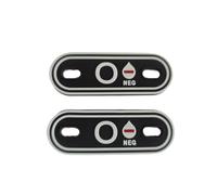 Ruoming 2 PVC Blood Type ID Tag Pendant, 2.87 x 1 inch, PVC Material, 3D Design for Shoelaces and Tactical Bags, Multiple Colors (White O)