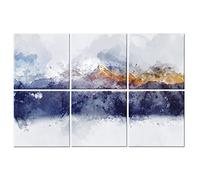 Ruonin.X 6 Pack Decorative Art Acoustic wall panels,Better Acoustic Treatment than foam, Premium Sound Absorbing and Soundproof wall panels for Recording studio and home, 72"x48" inch-Golden Mountain