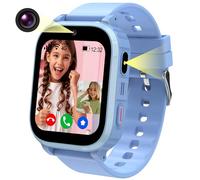 Ruopoem Kids Smart Watch Boys Girls - 4G Smart Watch for Kids GPS Tracker Watch Phone Video Call SOS Voice Chat Games School Mode Camera Alarm, KidsWatch Toy Birthday Gifts for 4-12 Years Old