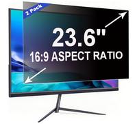 ruord 2 Pack Privacy Screen for 23.6 Inch 16:9 (52.2x29.4cm) computer Monitor - Blue Light Filter & Anti-Glare, Removable Screen Privacy Shield | PC Protector Film for Office