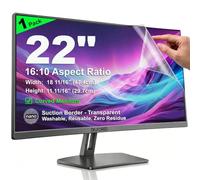 ruord Blue Light Screen Protector for 22 Inch 16:10 Computer Monitor | 47.4x29.7cm, Clear Nano Suction Border Won't Block View, Washable & Reusable, No Residue,Blue Light Blocking & Anti-Glare