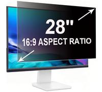 Ruord Privacy Screen for 28 Inch 16:9 (62.1x34.2cm) computer Monitor - Blue Light Filter & Anti-Glare, Removable Screen Privacy Shield | PC Protector Film for Office