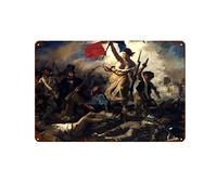 Ruoruo French Revolution Civil War Freedom Equality Tin Sign Flag Design Template Vintage Metal Tin Sign, UV Protected, Ink Printing, Weatherproof, Sign for Home, Business,Bar 8x12 Inch
