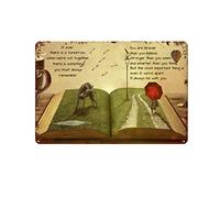 Ruoruo I'll always be with you.Book Dog Fairy Tales Child Kids Metal Tin Sign Wall Decor - Boys Room Decor - Little Girls Bedroom Decor - Inspirational Positive Gallery Wall Signs 8x12 Inch