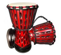RUOSWTE African Drum, Djembe,Bongo Congo,Goatskin Drum Top, Mahogany Hand Carved - Not Made in China