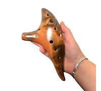 RUOSWTE Ocarina, 12 Hole Alto C, Professional Playing Instrument, Wind Instrument With Sheet Music Tutorial And Lanyard ，For Kids Adult Beginner Gift (Orange)