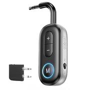 RUOVXWU 2 in 1 Bluetooth 5.4 Transmitter Receivers,Audio Adapter, Mini Wireless Car Transmitter Receivers with 3.5mm Aux Bluetooth Adapter for Home Car Airplane PC Audio Music Headphones TV Speakers