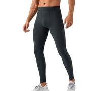Ruowuhen Men's Compression Thights Leggings Cool Dry Workout Base Layer Trousers for Running Gym Yoga Football Cycling Graphite Grey XXL