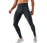 Ruowuhen Men's Compression Thights Leggings High Elasticity Cool Dry Base Layer Pants for Workout Sports Yoga Basketball Graphite Grey XXL