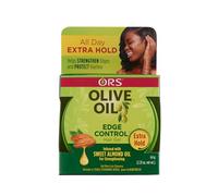 ORS Olive Oil Edge Control Hair Gel - 64g/2.25oz, For Hair Strengthening, Infused With Olive & Sweet Almond Oil, For Extra Hold, Shining, & Moisturizing