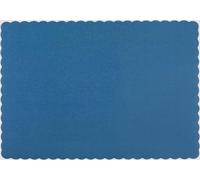 Rupert and Jeoffrey's Trading Co. Paper Placemats - Disposable - Scalloped Edge (Blue, 50)