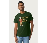 Rupert Bear Men's Follow The Magic Adventure T-Shirt in Bottle Green | Size: Medium Rupert Bear Bottle Green M