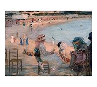 Rupert Bunny On The Beach Royan ungerahmter Wandkunstdruck, Poster, Heimdekoration, Premium
